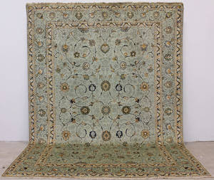 Matta, Stor ljusgrön Keshan, Persien, 427x307