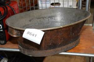 Diskbalja i koppar, L 50 cm