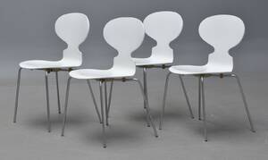 Arne Jacobsen. Sæt på fire stole, Myren, model 3101 4