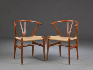 Hans. J. Wegner. Sæt på to Y-stole, model CH-24 2 