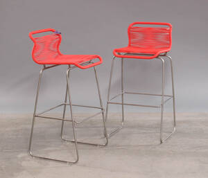 Verner Panton. VP ONE barstol i farve Zen Red 2