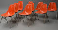 Charles Eames. Skalstole, model DSS. Orange glasfiber 10 