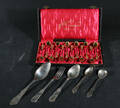 Samling skedar, silver samt gulmetall, vikt i silver ca 143 gr, 512 delar 17
