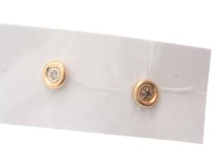 Örhängen 18K tvåfärgade0,4g