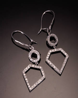 Diamant ørebøjler, ca. 0.75 ct