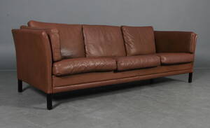 Mogens Hansen 3-pers sofa, læder Denne vare er sat til omsalg under nyt varenummer 4166316