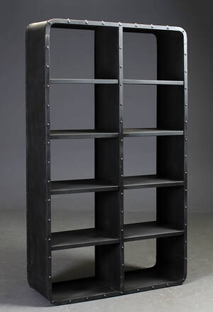 Bogreol i industrielt design