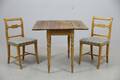 KLAFFBORD, furu, samt stolar ett par, 1800-tal