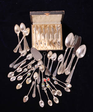 Samling sølv - Vægt ca. 450 gram