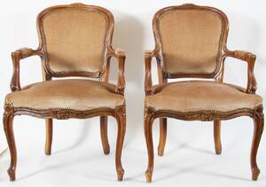 Karmstolar ett par, Rokoko-stil, 1900-tal
