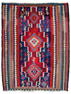 Orientalisk flatvävd matta, Kelim, 320x245 cm
