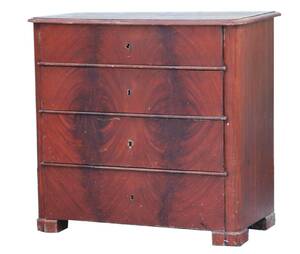 Byrå med fyra lådor, omkring år 1900