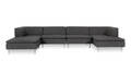 DaMM MODULSOFA betrukket med slidstærkt DARK GREY møbelstof