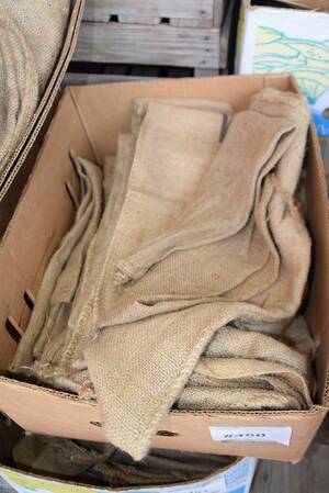 Jutesäckar parti, ca 10 st