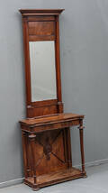 Konsolbord med spejl i ramme af mahogni. 1800-tallet. 2 Denne vare er sat til omsalg under nyt varenummer 4181568