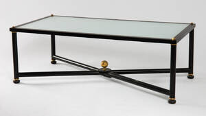 Hugonet, Tisch  Beistelltisch, Metall und Glas