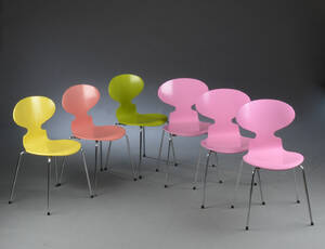 Arne Jacobsen. Seks stole Myren, model 3101 6