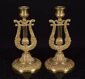 Ett par ljusstakar Mässing 1900-tal