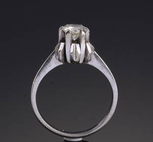 Vintage diamant solitairering, ca. 0.50 ct,