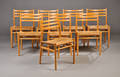 Dansk møbelproducent. Otte spisestole. 8