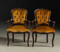 Karmstolar, 1 par, Louis XV-stil 2