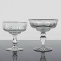 SKÅLAR på fot, glas, 18001900-tal