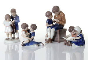 BING  GRÖNDAHL, FIGURINER, FYRA ST