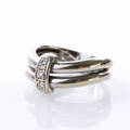 Ring 14 k vitguld med diamanter 