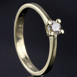 Solitaire ring ca. 0.23 ct.