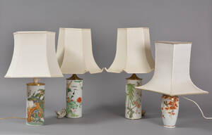 Orientalske bordlamper, porcelæn, 1900-tallets 2. halvdel 4