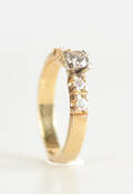 Ring med diamanter ca 0.32 ct, 14K