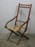 Decksstol  krocketstol i mahogny, 18001900-tal
