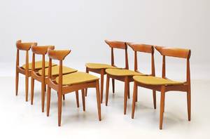 Dansk Møbelproducent. Sæt på seks stole i teak. 1950erne