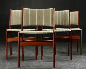 Fire stole af teaktræ, dansk møbelproducent 4