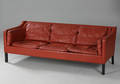 Dansk møbelproducent. 3-pers. sofa, læder