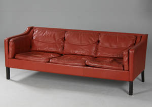 Dansk møbelproducent. 3-pers. sofa, læder