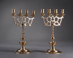 Par kandelabre af malm 2