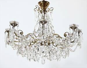 Ljuskrona för åtta ljus, Oscariansk, omkring år 1900