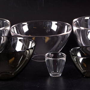 SKÅLAR, 6 st, glas, Fuga, Sven Palmqvist, Orrefors.