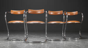 Fire spisestole i funkis stil, 1900-tallets 2. halvdel 4