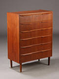 Dansk møbelproducent. Kommode, teaktræ, 1960erne
