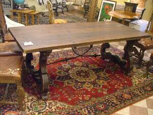 Biblioteksbord, Rustikt