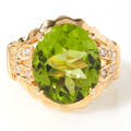 Ring 18 k guld peridot