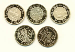 Danmark H.C.Andersen 10 kroner guld 5