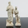 FIGURINER, konstmassa, antikiserade figurer