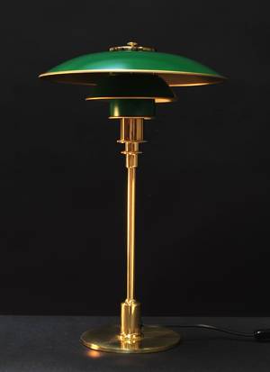Poul Henningsen 1894-1967 PH 32 bordlampe, grønt skærmsæt