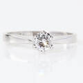 Ring 18 k vitguld briljantslipad diamant 0,37 ct