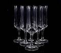 CHAMPAGNEGLAS, 6 st, glas, 1900-tal.