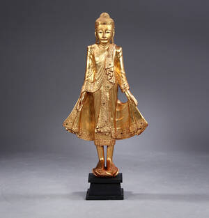 Buddha af forgyldt træ, 20.21. årh. Denne vare er sat til omsalg under nyt varenummer 4609542