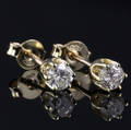 Par brillant ørestikker ca. 0.52 ct.